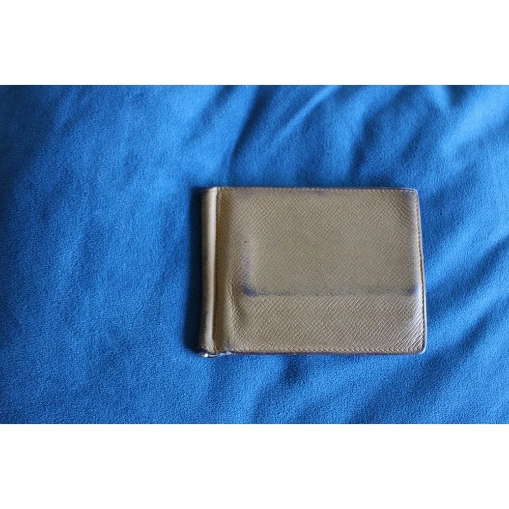 Hermes Bi-Fold Wallet, Palladium Money Clip, 100% Authentic